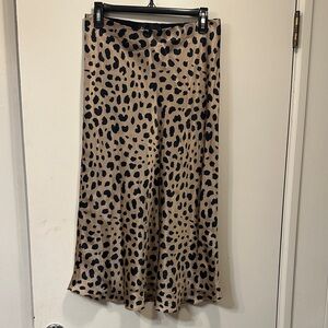 Realization Leopard Print Midi Skirt